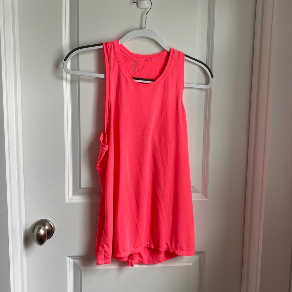 EUC Gap Fit Tie Back Tank - Bright Coral